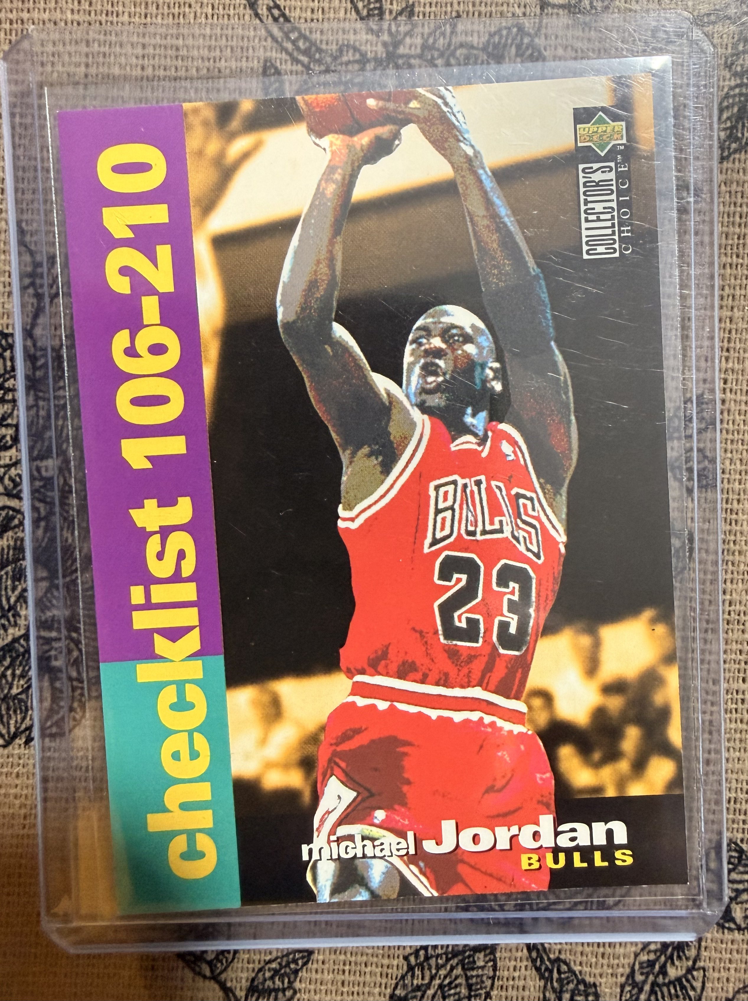 1995-96 Collector's Choice Basketball Checklist #210 Michael Jordan