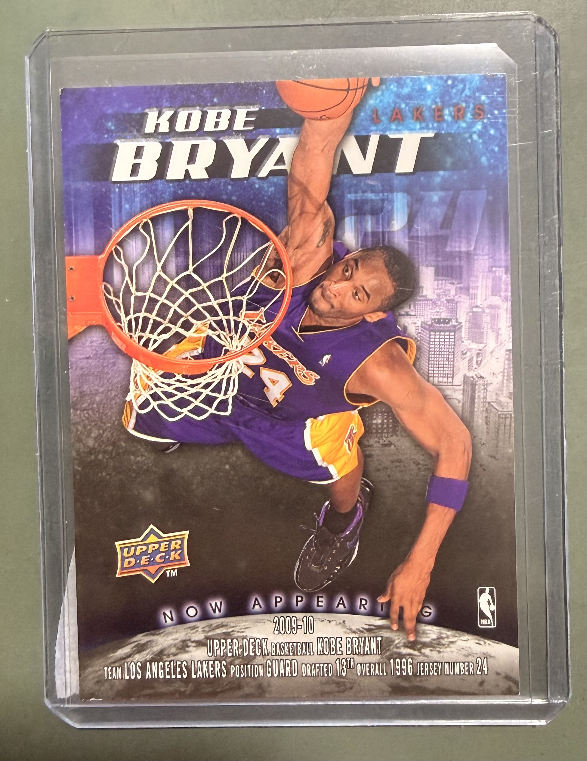 2009-10 Upper Deck "Now Appearing" Kobe Bryant #NA-9 Los Angeles Lakers Insert